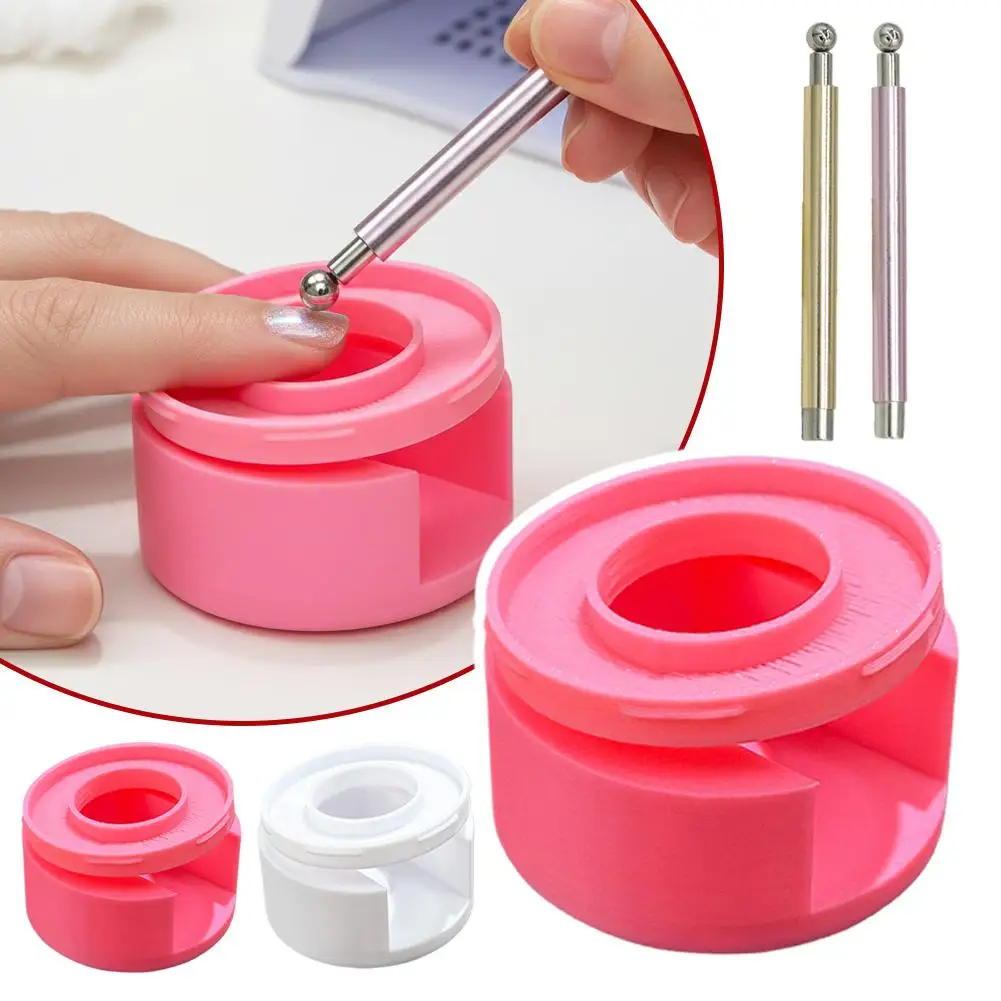 더블 헤드 원통형 네일 자석 스틱 고양이 눈 보조 장치 빠른 흡입 고양이 눈 네일 자석 매니큐어 도구 네일 S2Q0