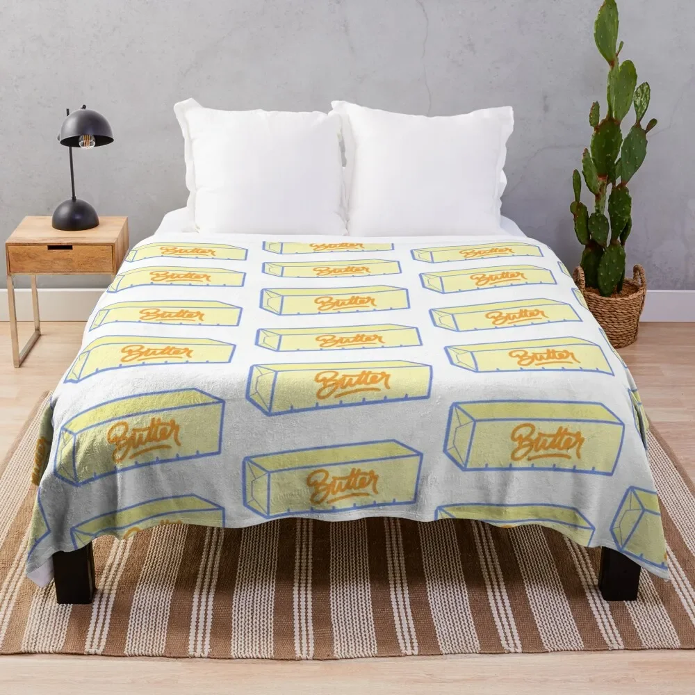 

Stick of butter Throw Blanket Bed Cute christmas gifts Blankets