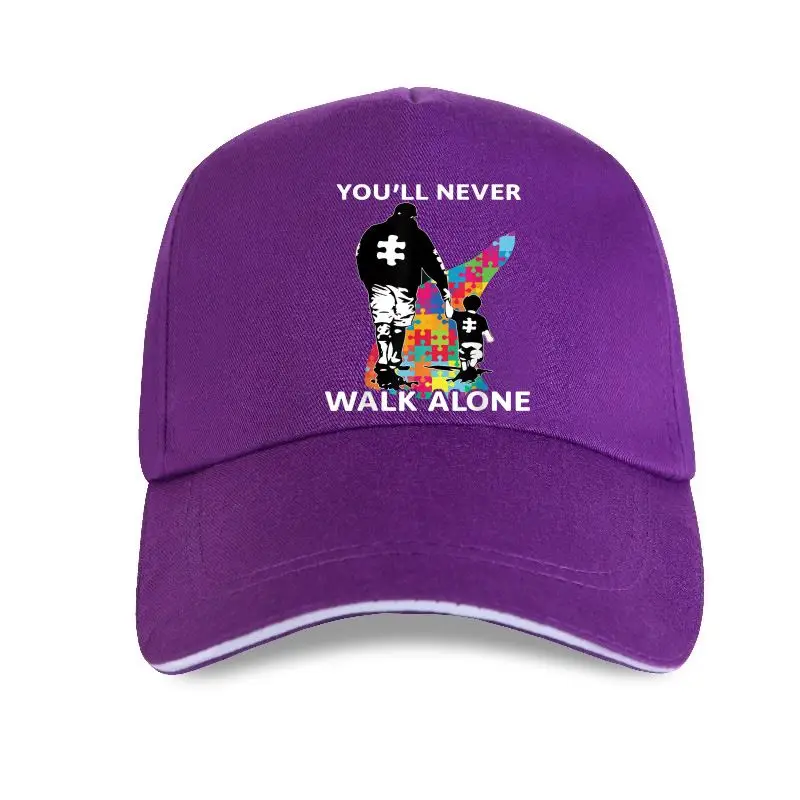 

new cap hat Autism Dad & Son You'll Never Walk Alone Men's Black Cotton Vintage 2021 Design Funny Print Baseball Cap M