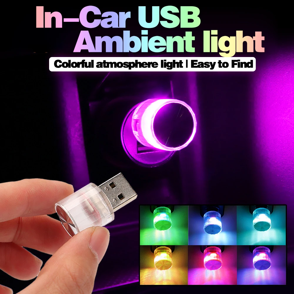 Mini USB blau LED Auto LKW Innenbeleuchtung Neon Atmosphäre Ambient Lampe  DC5V