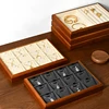 MISHITU Solid Wood Jewelry Tray High-end Exquisite Ring Earring Necklace Bracelet Jewelry Display Counter Jewelry Storage Tray 2