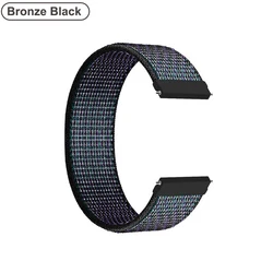 Versatile Nylon Loop Watch Strap - Available in Multiple Widths for Vivoactive 4 (Bronze Black)