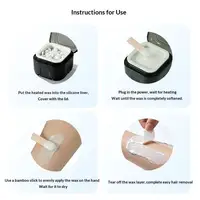 Nouvelle Mini Machine Chauffe-Cire avec Bol en Silicone, Kit d'Épilation Nez et Oreilles, Pot de Fusion de Cire en Grains 5