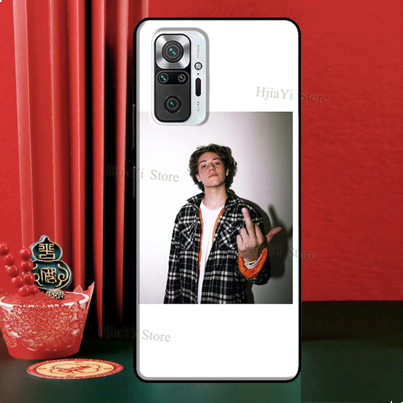 Dedux Custodia Cover per Xiaomi Redmi Note 12 4G, Custodia in Vetro Temperato Cielo Stellato + Morbida Protettivo TPU Case Cover. Luna Legata alla Corda
