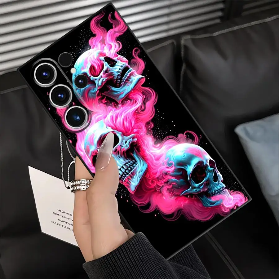 Fashion Pink Skull Phone Cover Case - Stylish Protective Design