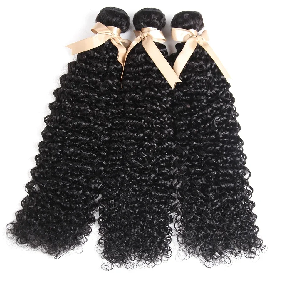 Human Hair Extensions Afro Kinky Curly Bundles Weaving 1//3 Bundles