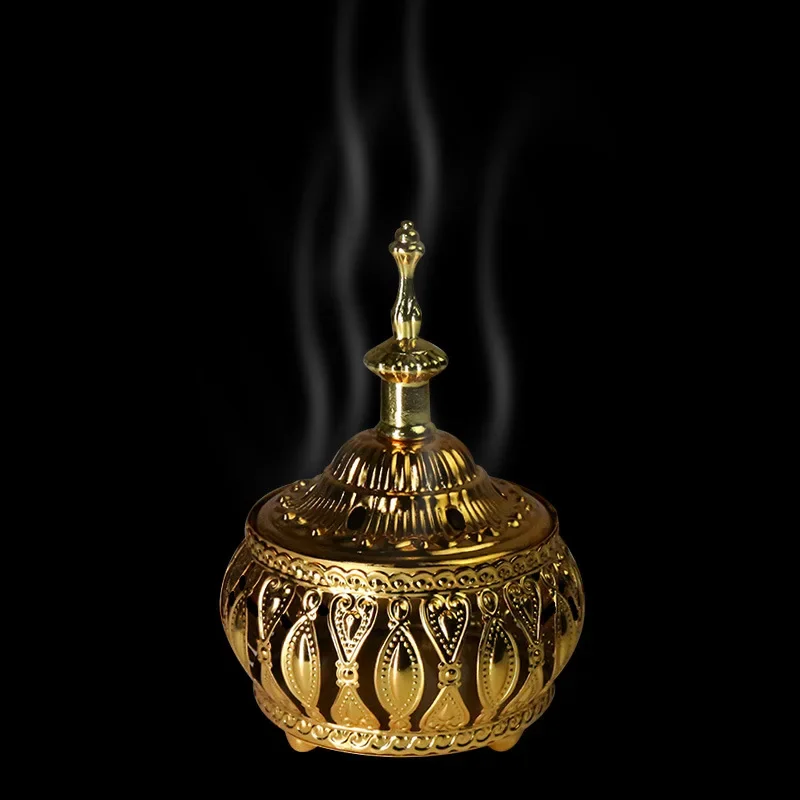 

Middle Eastern Style Arab Incense Burner Iron Art Metal Incense Burner Decoration Aromatherapy Backflow Incense Burner