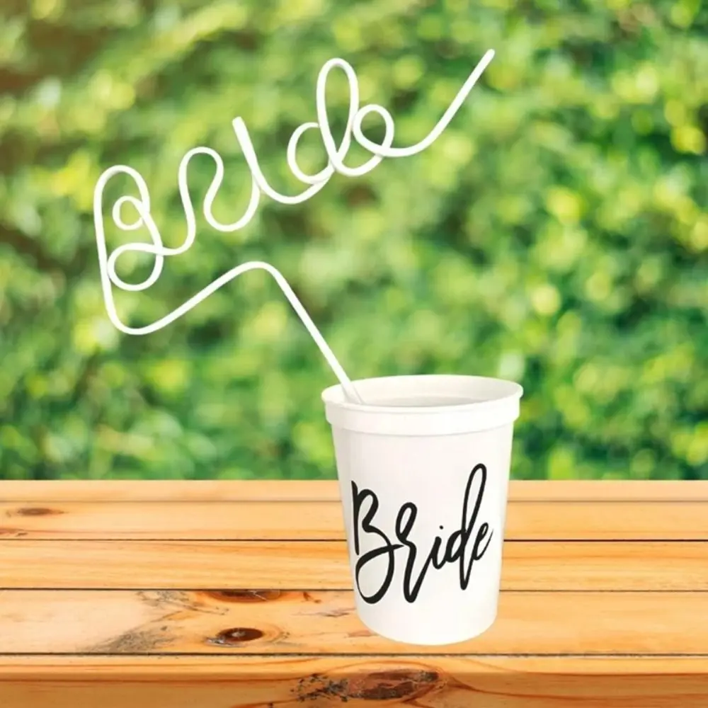 

White Birthday Party Party Supplies For Hen Party Bridesmaid Gift Drinking Straw Party Supplies Party Decorations Bride Straws