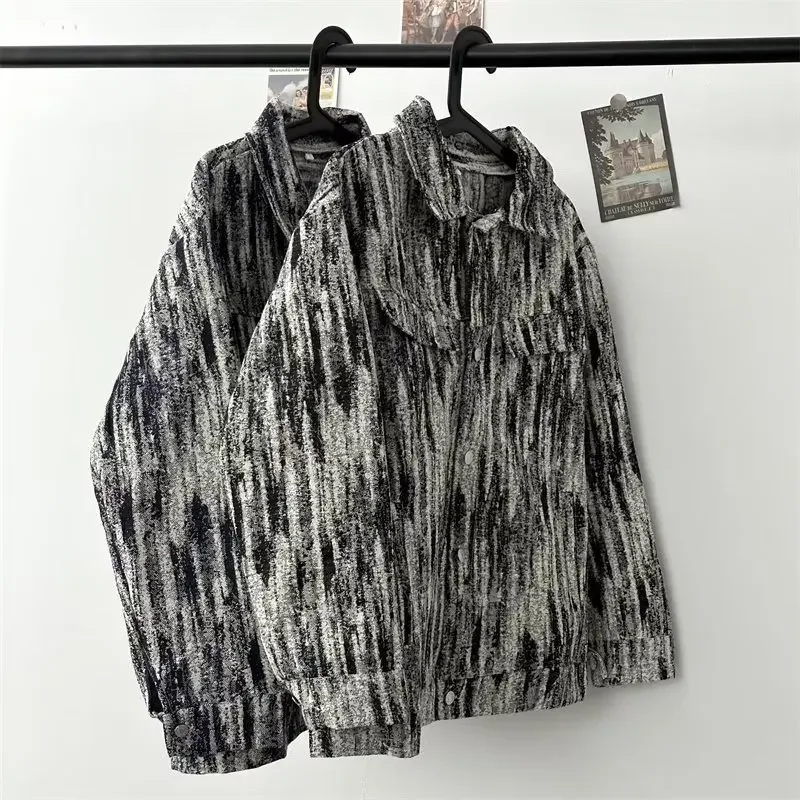 Spring Vintagedenim Jacket Men's Trendy Brand Loose Fit Work Clip-On Casual Top Motorcycle Rider Vest