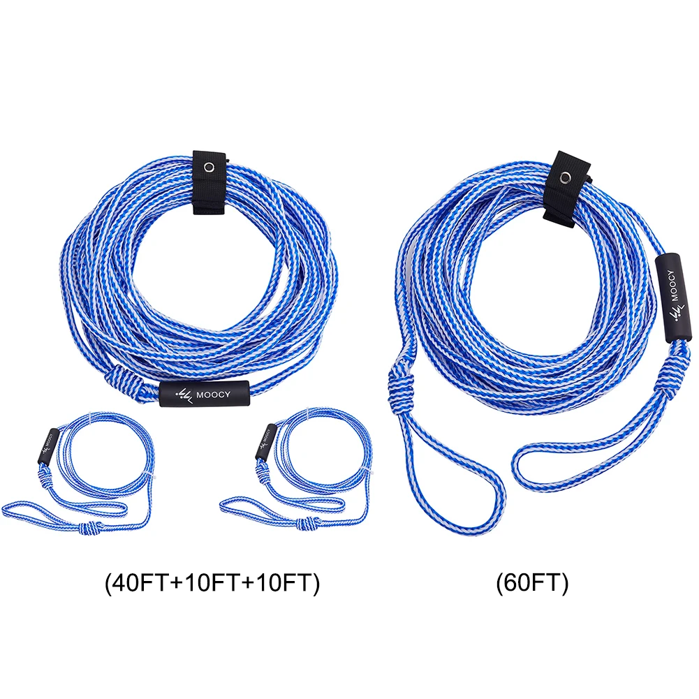 Boat Tube Towable Rope Portable Water Ski Tow Rope Adjustable Length with Keeper Surfing Water Sport Accessories