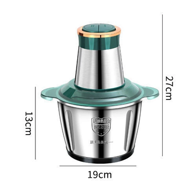 1 PCS Electric Meat Grinder 3L Blenders Stainless Steel Multifunction Vegetable Chopper Slicer EU Plug 6
