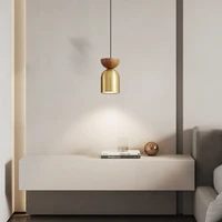 Tête de lit LED minimaliste pour chambre à coucher moderne tout en cuivre, lustre italien personnalisé et Simple pour salle à manger, comptoir de Bar créatif 4