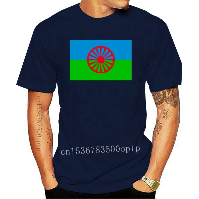 Nuova Maglietta Bandiera Manouche Gypsy Man Rom Gipsy Travellers Gypsy Flag