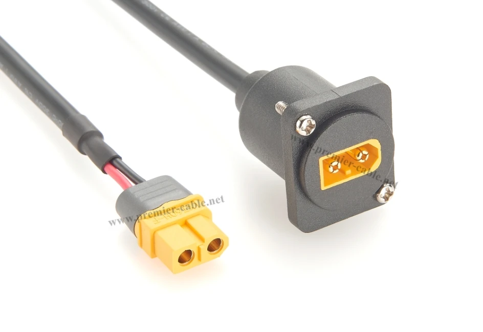 D-Typ XT60 Stecker auf Buchse Verlängerungskabel Flansch-Chassis-Paneelmontage XT60 Tragbares Stromkabel für RC Lipo Akku FPV Drohne – Detail 6