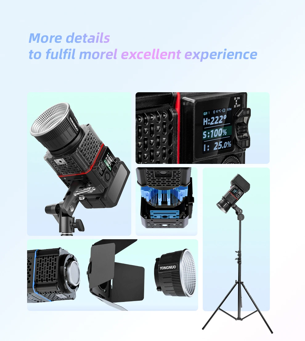 YONGNUO 150W YN150 Ultra RGB Bi-color Portable LED Video Light Fits Mini Bowen M