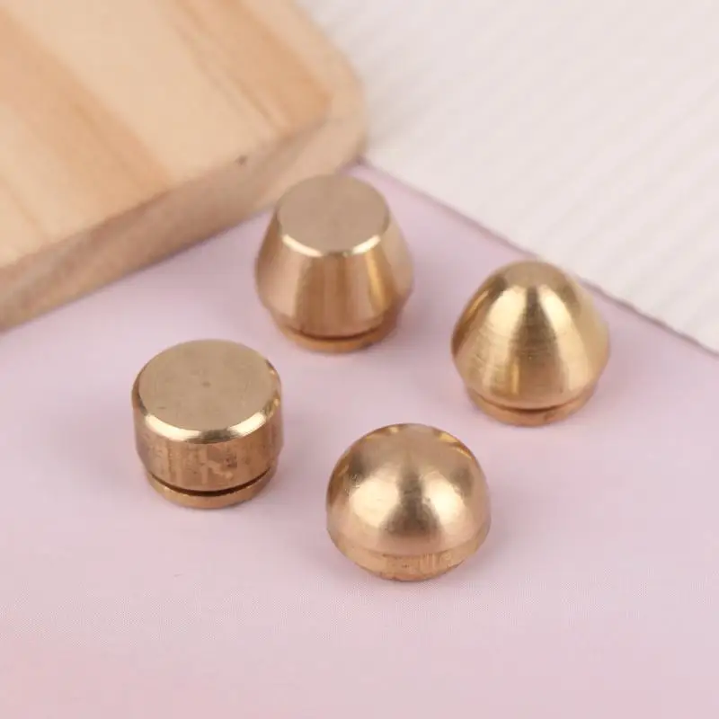 5Set High Quality Solid Brass Rivet And Screws DIY Leather Bag Decoration Suitcase Botton Feet Rivet Accessories