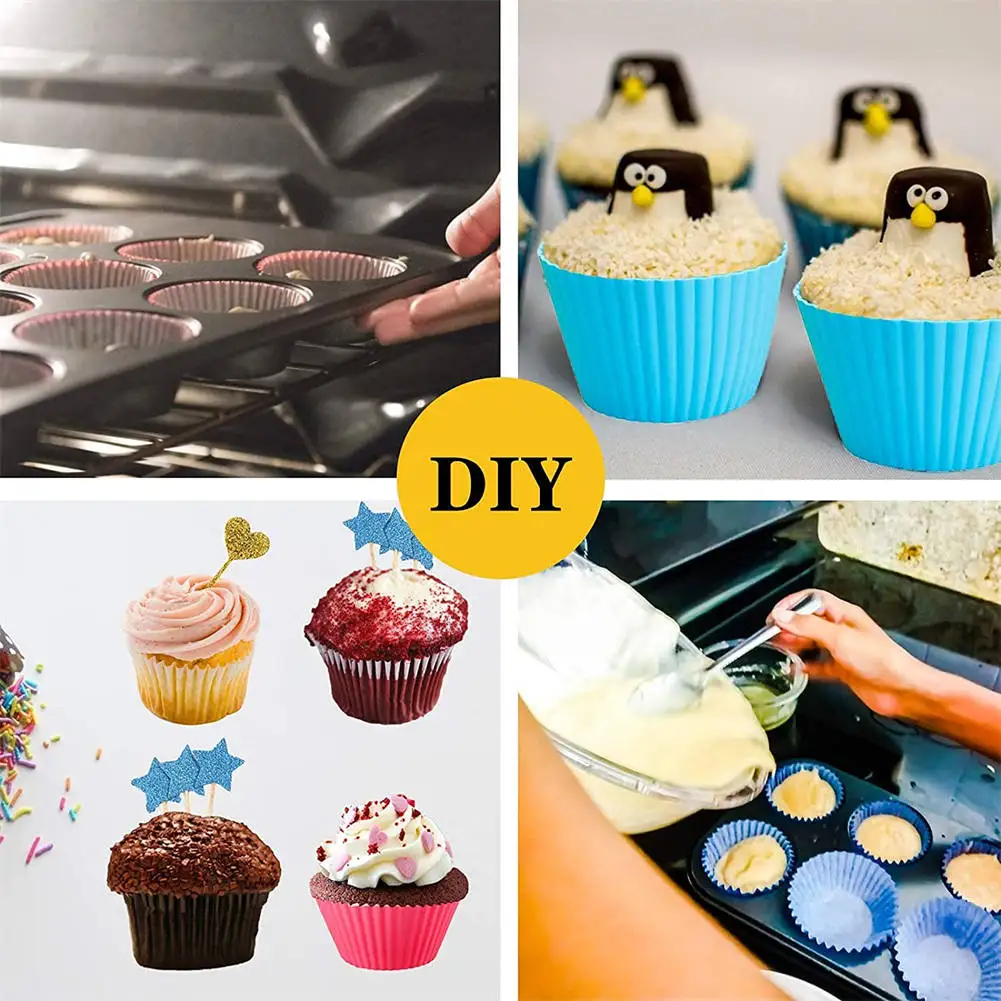 12pcs/Set Round Silicone Cake Molds, Muffin and Cupcake Baking Molds for DIY Baking, Ki... - SKU RSCM1741 - UGI Packaging