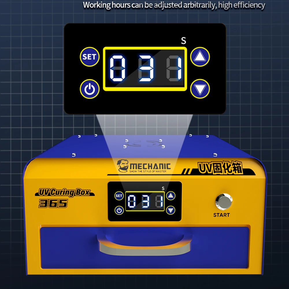 

MECHANIC 365 UV Curing Box LED Cold Light Source Fast Curing Oven Apply To Straight Curved Screen OCA Repair No Bubble Wrinkle