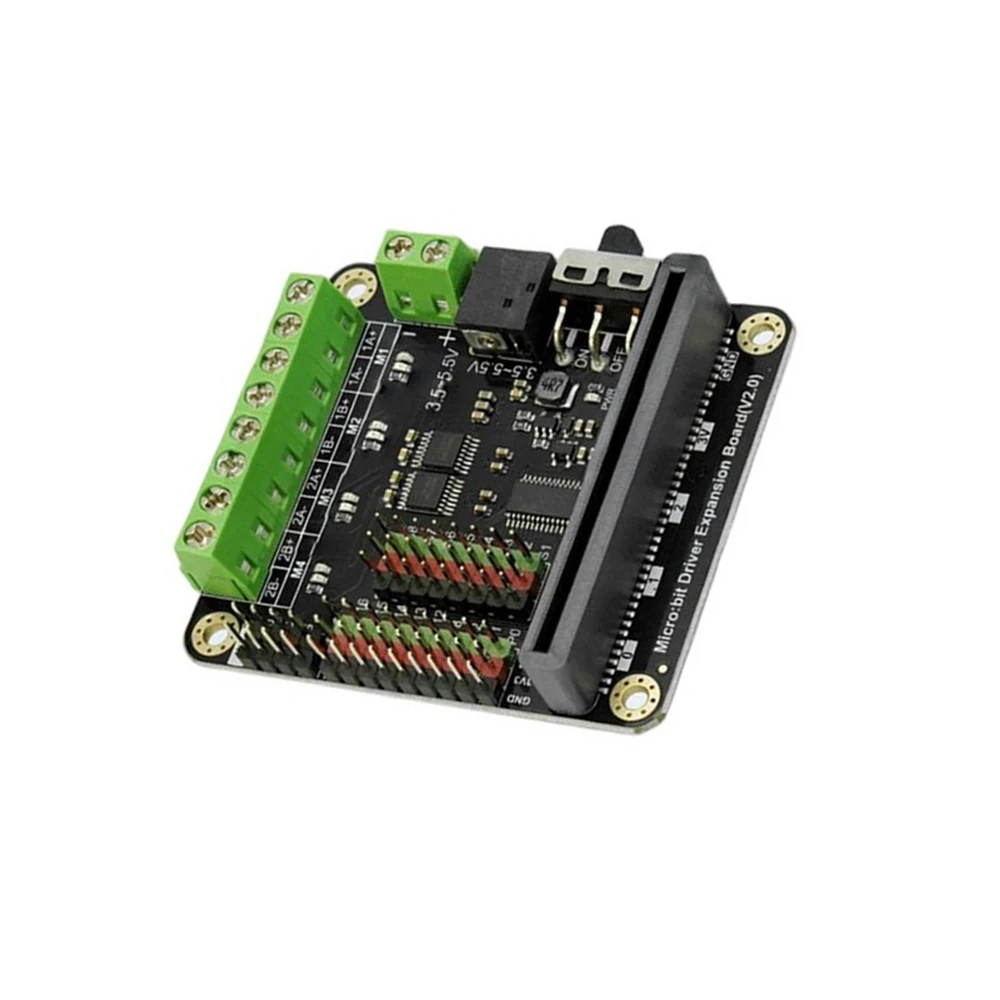 모터 드라이버 확장 보드 4방향 DC 모터 2방향 스테퍼 8방향 서보 9 GPIO HR8833 IIC 제어 DC3.5-5.5V(LED 표시기 포함)