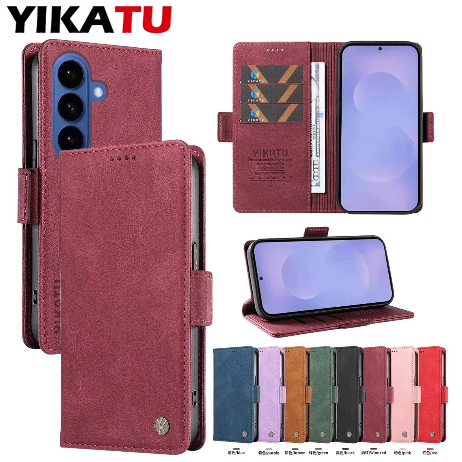 Leather Wallet Phone Case - Elegant and Durable Design