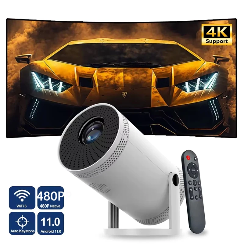 2025 Destekli HDMI 100ANSI FY300 Projektör 4K Yerel Çözünürlük 480P Çift Wifi6 BT5.0 Sinema Açık Hava Taşınabilir Projektör Geliştirilmiş Yeni