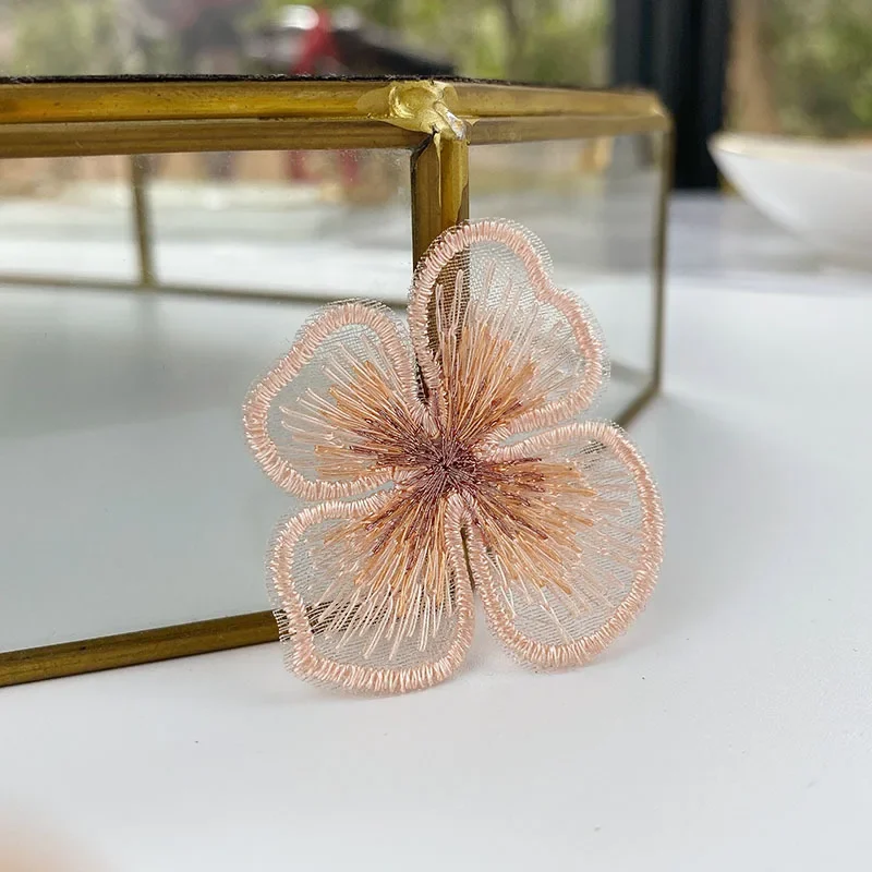 Gold Thread Embroidery Flower Appliques for Diy Wedding Dress Hat Clothes Outfit Coat Headwear Decor Corsage Floral Shoes sewing fabric paste