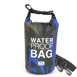 Outdoor Camouflage Waterproof Portable Dry Bag for Adventure and Water Sports (2L blue)