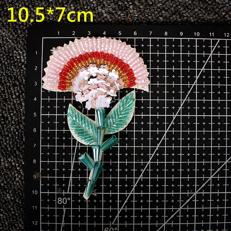 1PCS Quaste Stern Gelee Fisch Blume Strass Perle Brosche Patches Applique Nähen Auf Patch Mode Kleidung Dekoration Patch – Detail 3