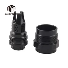 1/2x28 5/8x24 black muzzle devices flash mounts with 1.375x24 TPI adapter