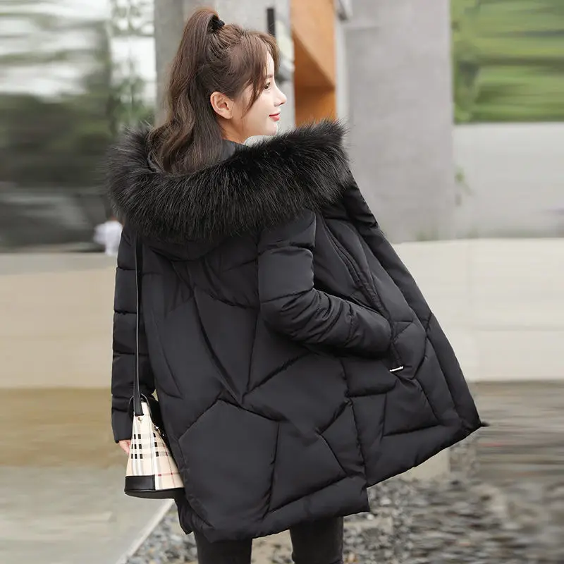 Chaquetas invierno Mujer con capucha Parka coreana caliente moda abajo  chaqueta femenina gruesa Rosa algodón abrigo con Cuello de piel prendas de  vestir dc2424 - AliExpress