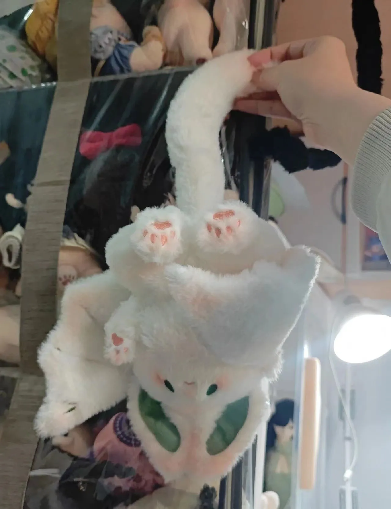 Kawaii White Bat Rabbit Plush Toys Creative Magical Spirit Bat Bunny Soft Stuffed Animal Doll Plushie Pillow Toy Kids Women plush toys