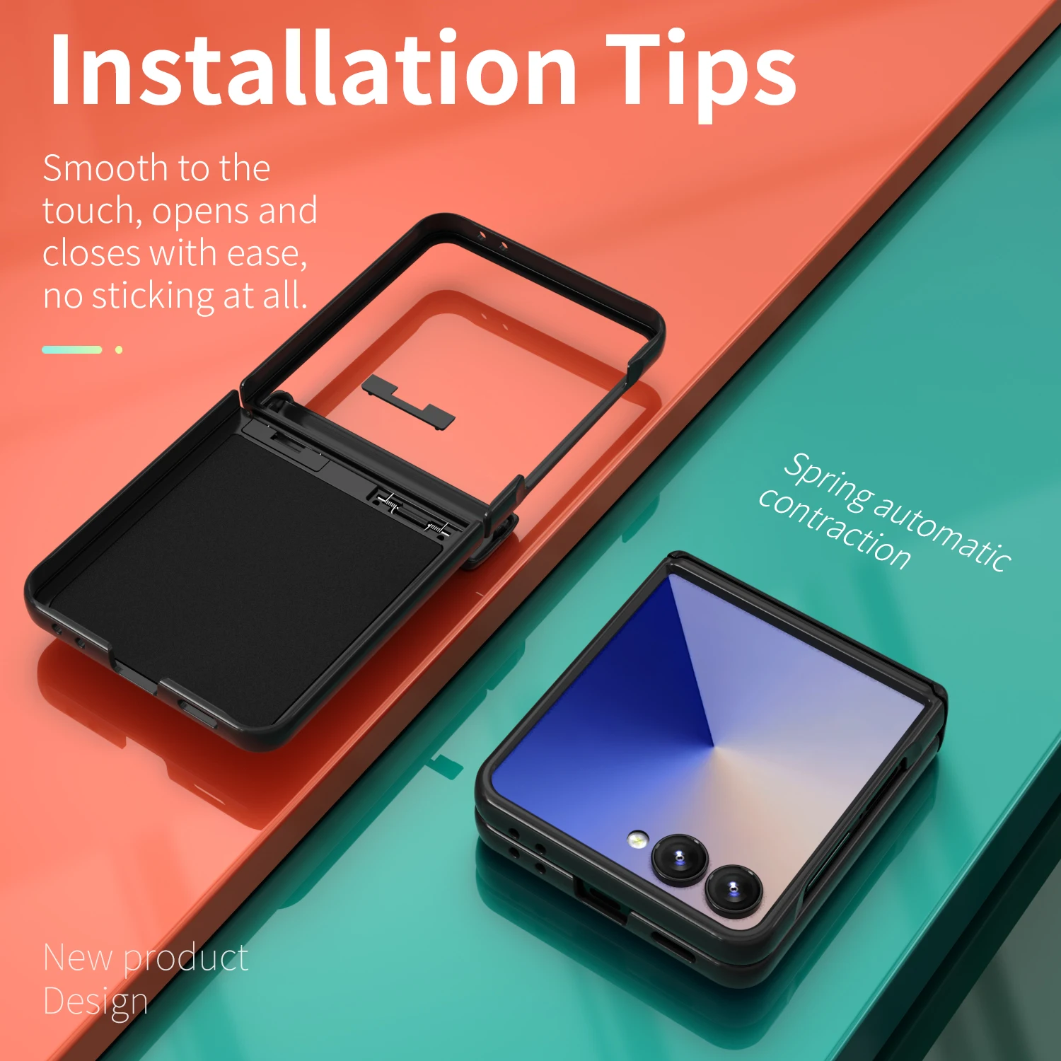 Shockproof Armor Ring Phone Case with Hinge Connection