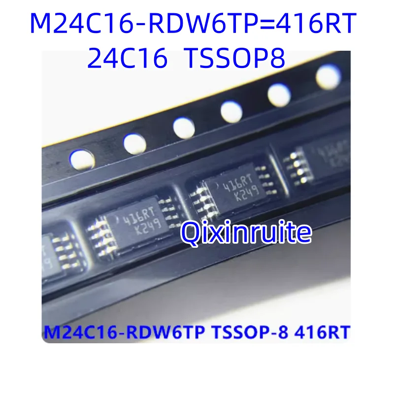 

Qixinruite новая Подлинная женская = 416RT M24C16-RDW6TP 24C16 программируемый микросхема памяти IC
