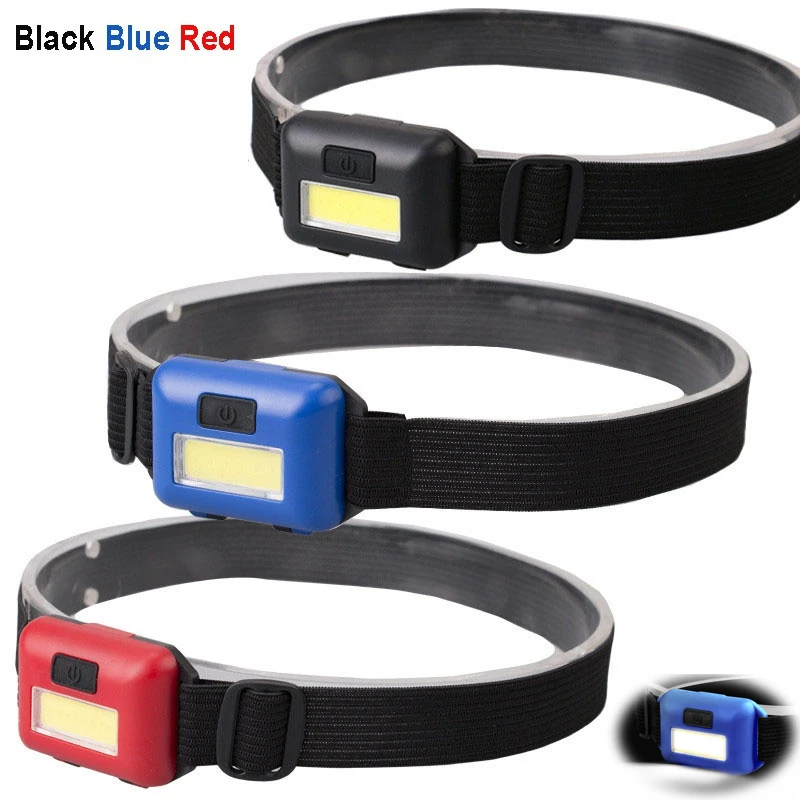 Head Flashlight,Cob Headlamp Portable Lighting COB Headtorch LED Headlamp Mini Battery Headlight 3 Modes Waterproof Flashlights for Outdoor Camping Hiking