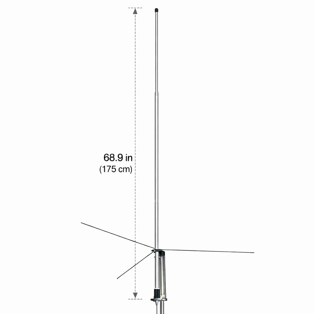 GP200 1/2 웨이브 FM 송신기 안테나, 5100W 고이득 실외 기지국 안테나(10M 케이블 포함), PL-259 커넥터