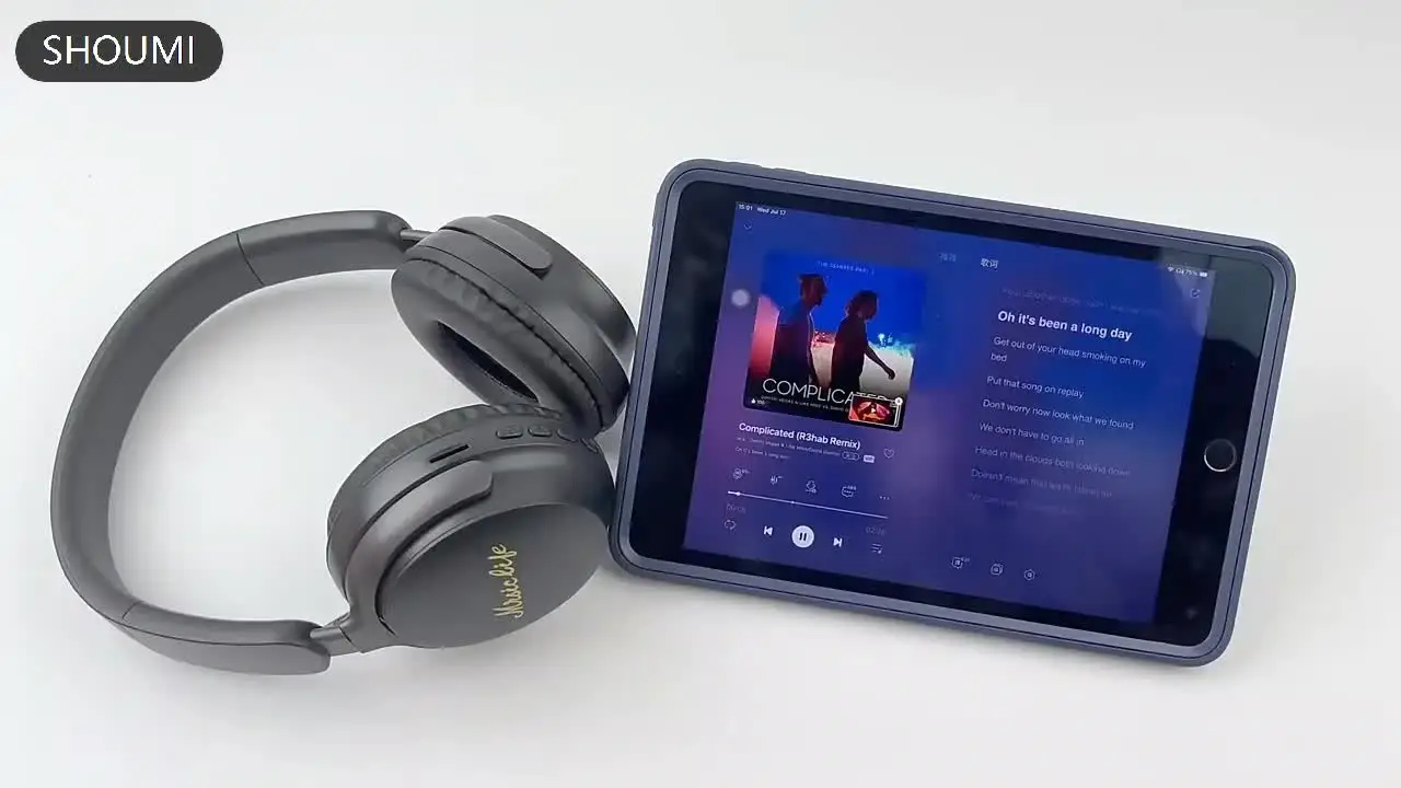 Shoumi дешевые большие беспроводные наушники Bluetooth наушники бас гарнитура стерео шлем с микрофоном Поддержка Type C проводной режим зарядки