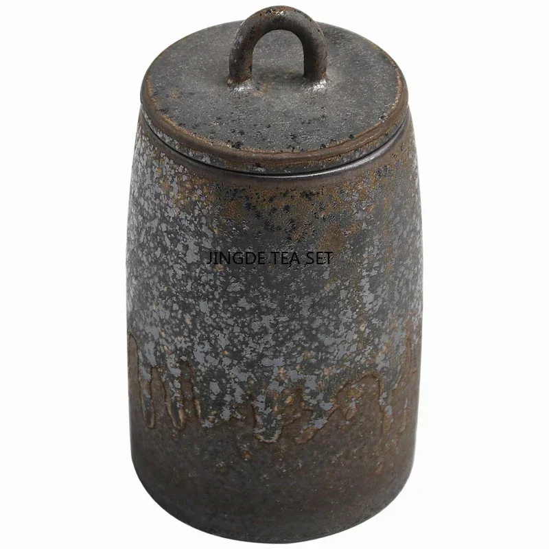 Stoneware Tins Porcelain Sealed Jar Household Large and Small Size Japanese Style Tea Container Tea Box Jar Storage