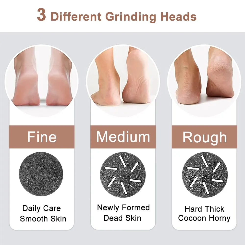 Pedicure Tools Professional Electric Foot Dead Skin Remover Feet Scrubber Callus Remover Feet File Exfoliating Heels Grinder Electric Foot Grinder Electric Foot File Electric Foot Callus Remover