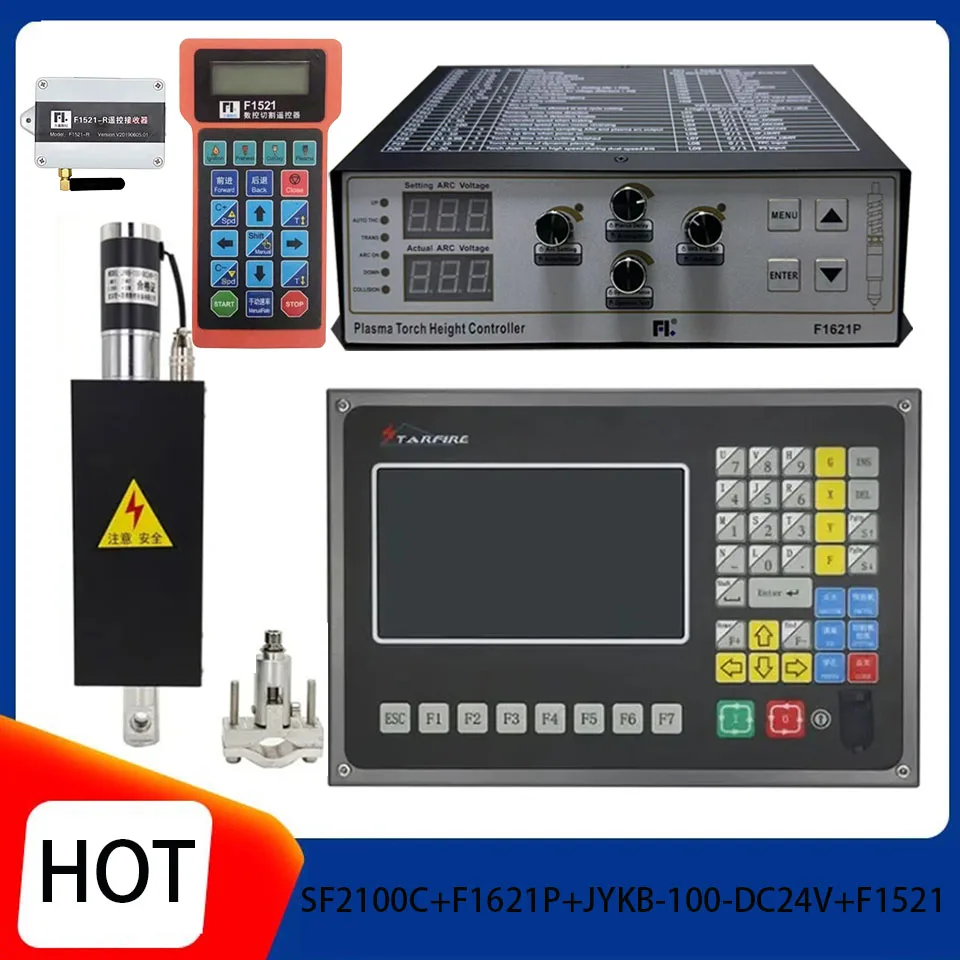 

New SF2100C Plasma Controller THC+Elevator Kit F1621+JYKB-100-DC24V-T3+F1521 Suitable for Plasma Cutting Machines