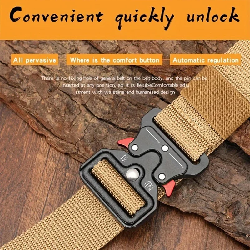 2026Neuer taktischer Hüftgurt – langlebige automatische Schnalle, perfekt für Outdoor-Abenteuer, Unisex-Accessoires für Männer und Frauen – Detail 3