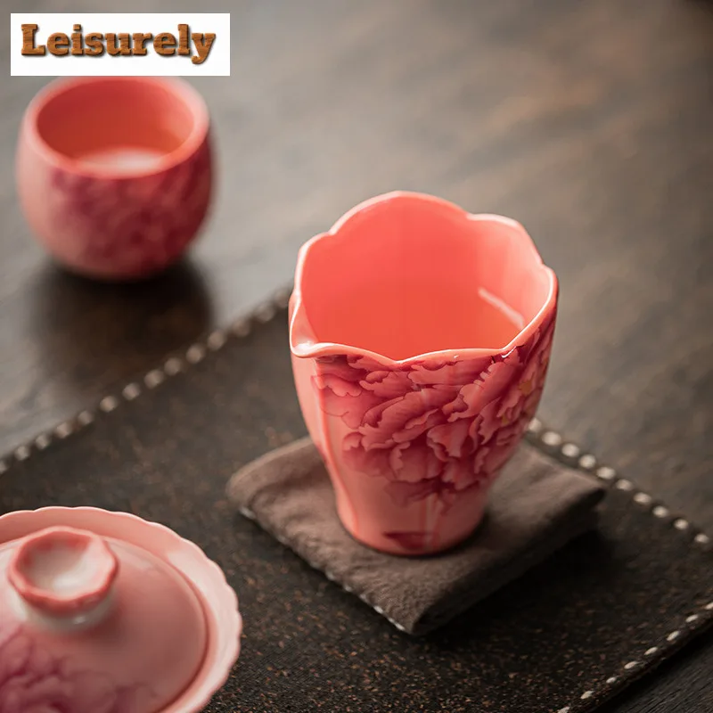 188ml Pork Fat Jelly Powder Tea Pitcher Divide Tea Cha Hai Dispenser Justice Cup Dahongpao Fair Mug Cha Decoration Supplies Gift