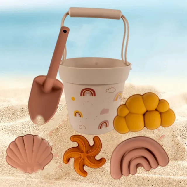 Silicone Beach Toys Kids Sand Molde Tools Set Summer Water Play Baby Funny Game Cute Animal Mold Soft Children Swimming Bath Toy 1