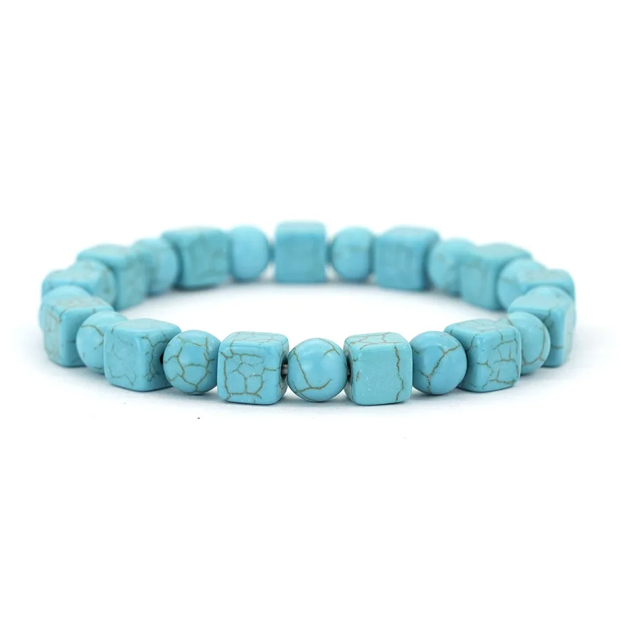 Noter Handgemachtes blaues Bowlit-Lava-Obsidian-Armband aus nachhaltigem Stein für Männer und Frauen, beste Wahl, perfekte Geschenkidee, Perlen-Joias – Detail 10