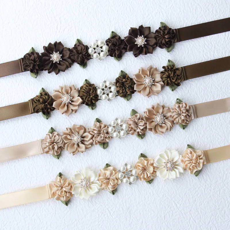 Mode Rose Blume Stirnband mit Strass Haar Zubehör Ballett Kopfschmuck Haar Zubehör Ballerina Kopfbedeckungen – Detail 7