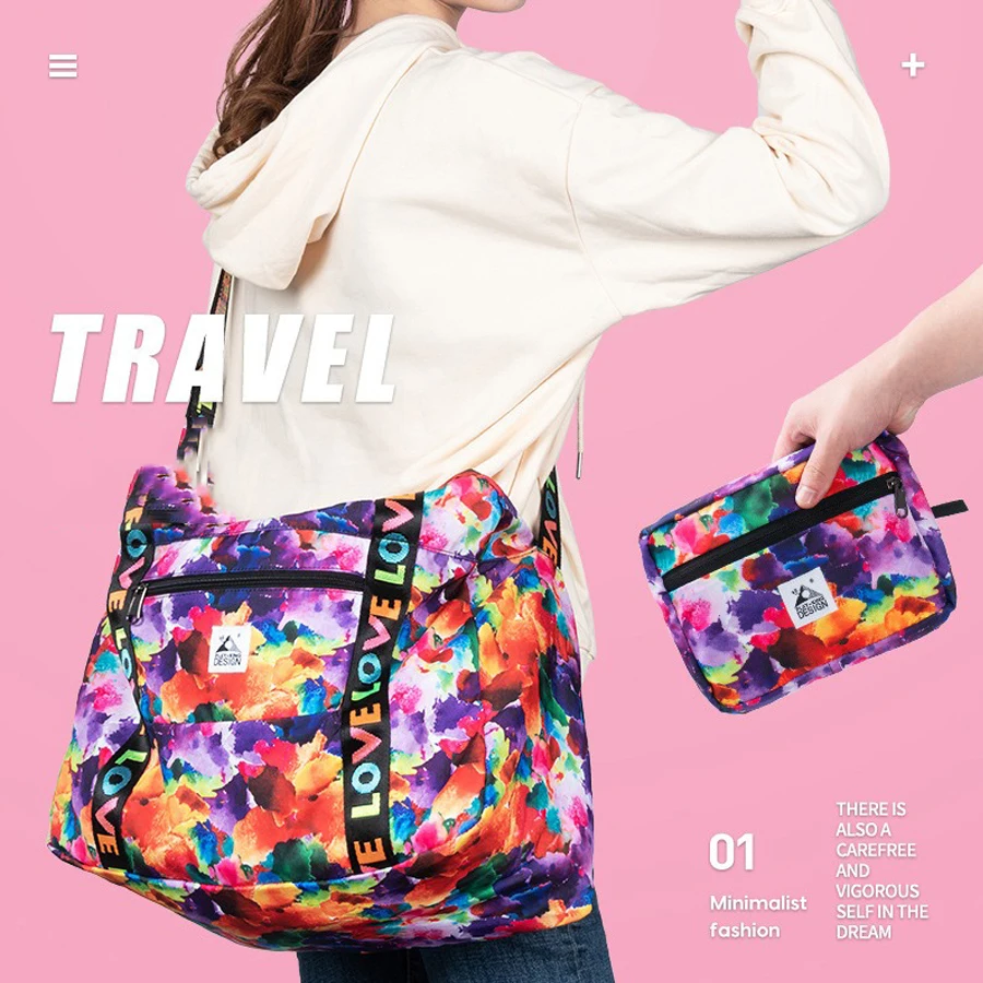 Travel Duffel Bag, Weekender Overnight Carry On Bag for Women, Foldable Travel Duffel Bag ,Gym Luggage