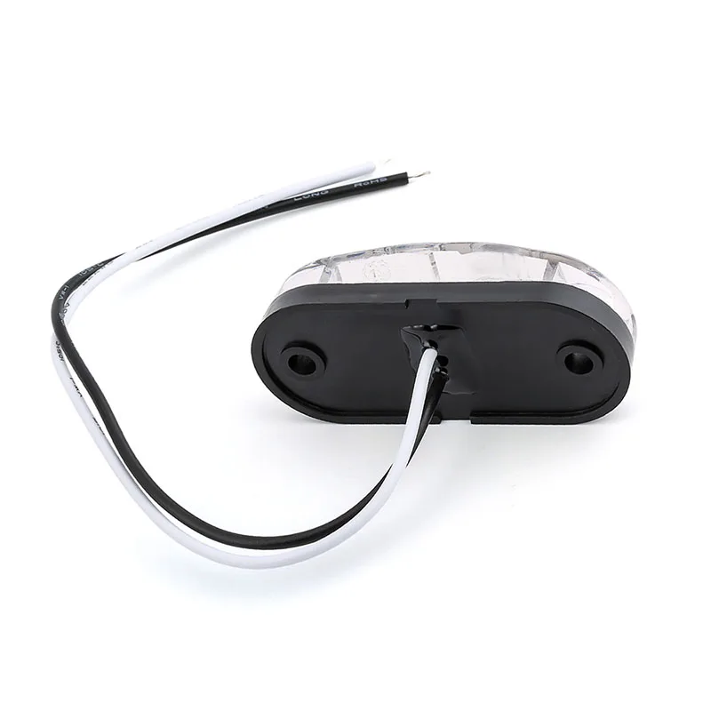 2Pcs 12V / 24V LED Tail Lights Side Marker Lights Car External Lights Warning Lights Auto Trailer Truck Lorry Lamps White