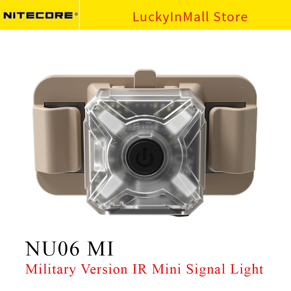 NITECORE NU06 MI IR MINI Signal Light Four Source LED USB-C Rechargeable Military Tactical Warning Headlamp for Helmet Backpack