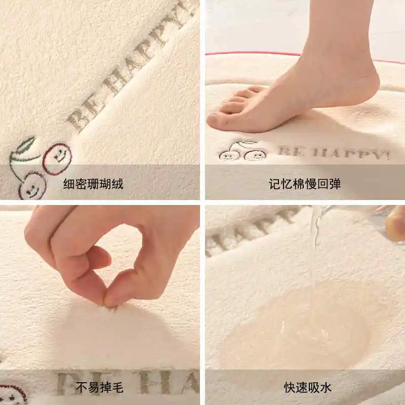 

New Memory Sponge Entrance Mat Floor Mat Living Room Entrance grey
