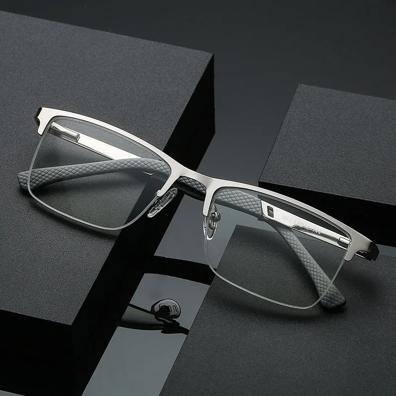 

Retro Square Reading Glasses Men Anti Blue Light Reading Glasses Custom Frame Myopia Oversized Frame Blue Lens Flexible Glasses