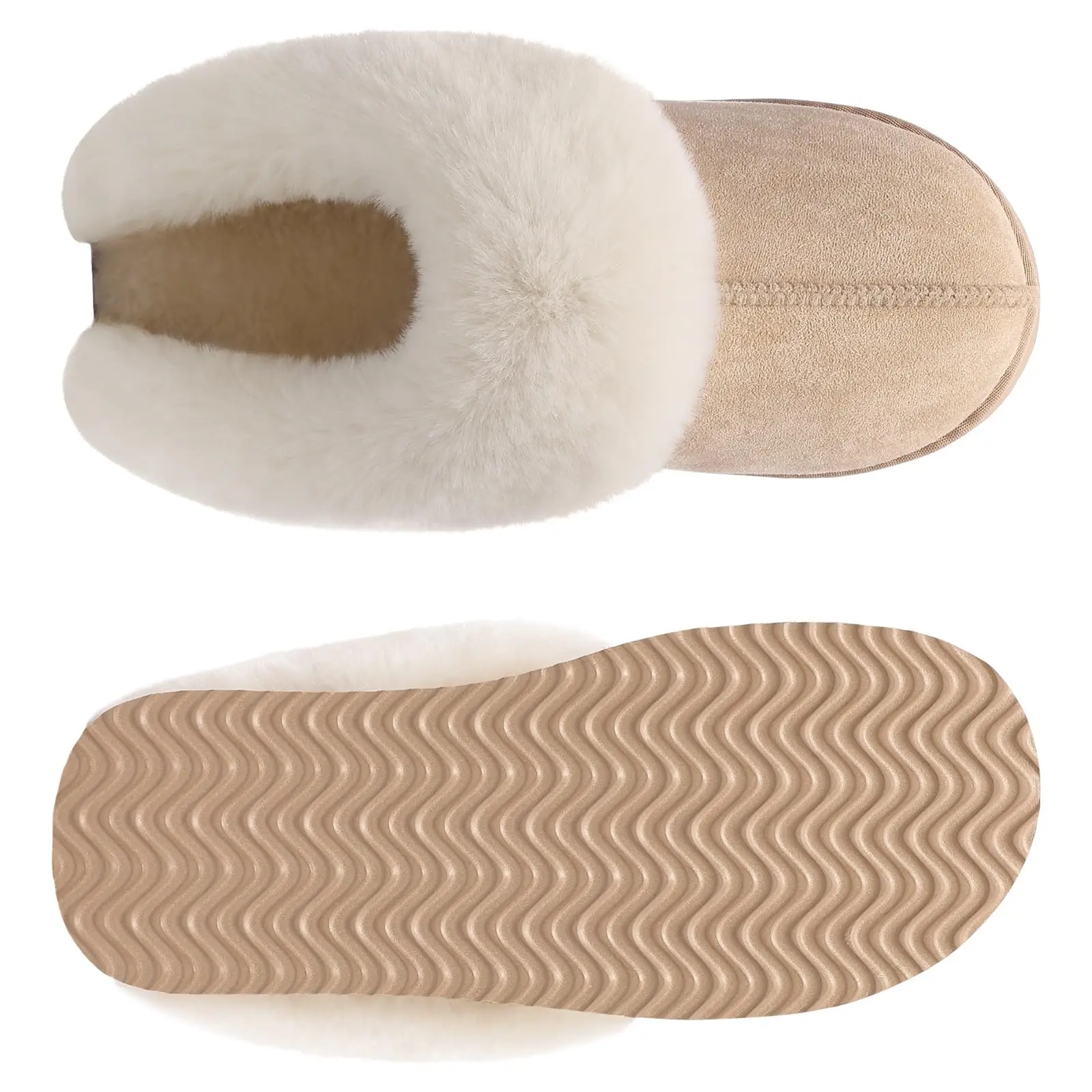 Platform Fuzzy Slippers For Women Winter Plush Slippers Warm Furry Indoor Thick Sole Memory Foam House platform slippers women slippers warm slippers